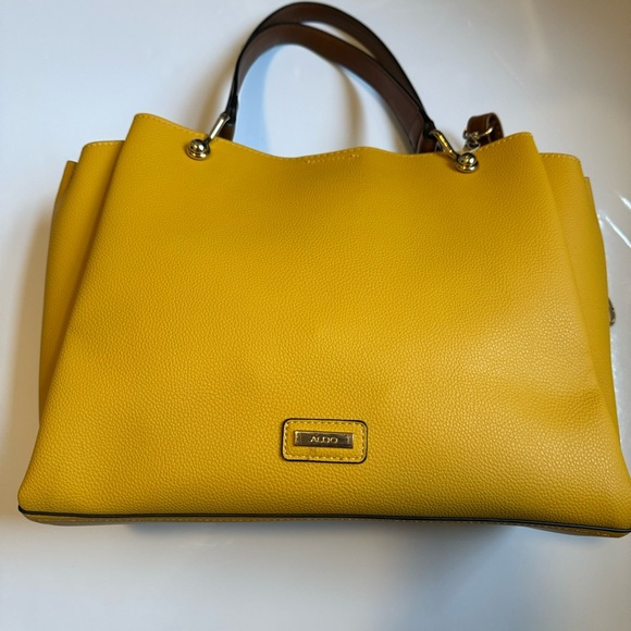 Aldo Handbags - ❤️ SOLD Aldo Viremma Tote Handbag Yellow Leather Two Way Wear Crossbody Purse